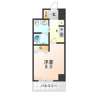 CASSIA天王寺東【10階】の間取り