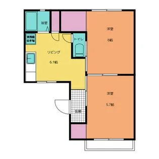 グリーンハイツイダB棟【1階】の間取り