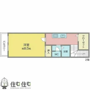 ドミール市木【105号室】の間取り