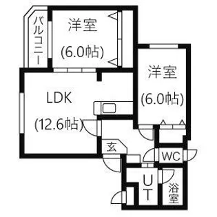 コスモス福井【2階】の間取り