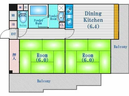 シティレジデンス福島X【5階】の間取り