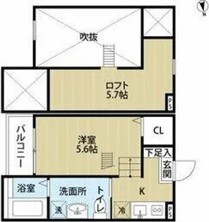 Regalo Hibino(レガーロヒビノ)【2階】の間取り