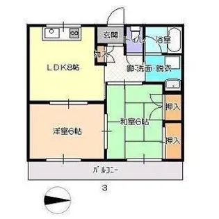 グレース犬山Ⅱ【3階】の間取り
