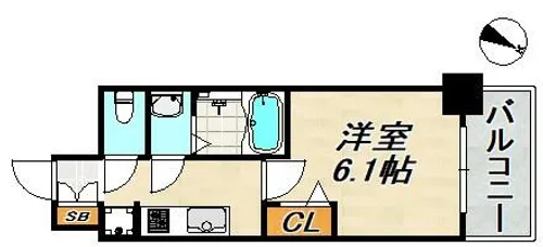 アドバンス神戸パーチェ【2階】の間取り