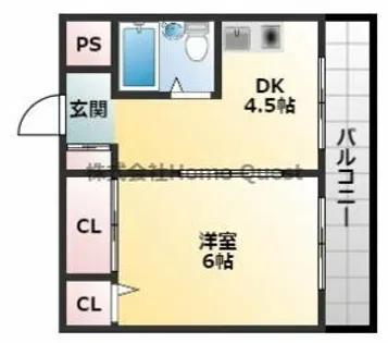 エスポワール高安【102号室】の間取り
