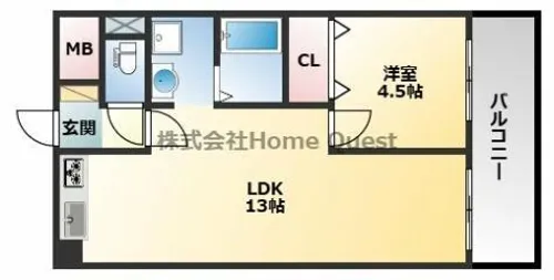 カーサタナカ【5階】の間取り