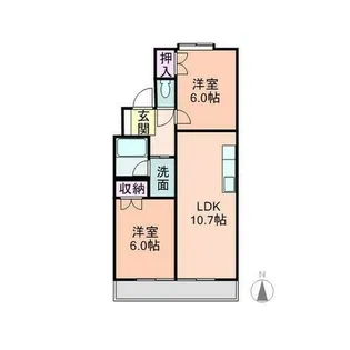 ペルテI【2階】の間取り