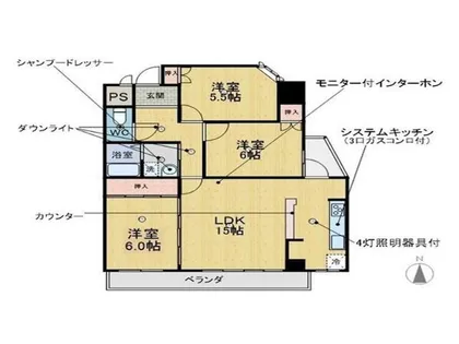 ヒルハイツ浅井【3階】の間取り