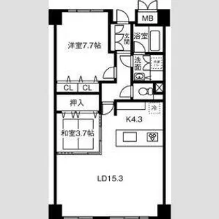 グランドメゾン八事天道【2階】の間取り