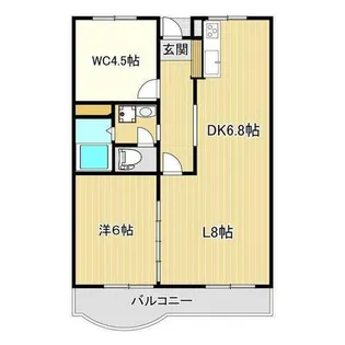 富吉グリーンハイツ1号棟【5階】の間取り