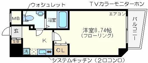 大阪プレステージアコモデーション【6階】の間取り