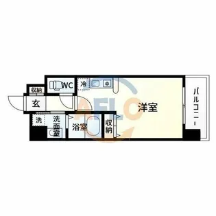 1Rの間取り画像