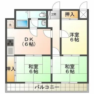 ロイヤルコーポ吉田【1階】の間取り