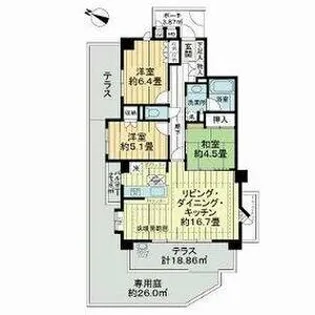 藤和東山公園ホームズ【2階】の間取り