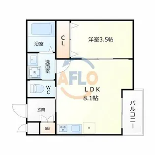 モアナ鷹合【3階】の間取り