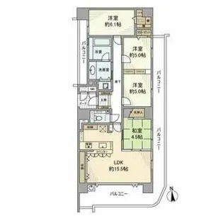 サンパーク名駅スクエア【11階】の間取り