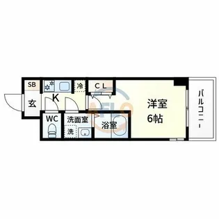 1Kの間取り画像