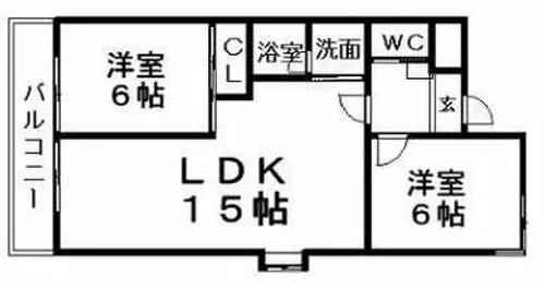 シャトーレ八幡【101号室】の間取り