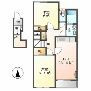 ブルーライト多喜【2階】の間取り
