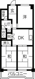 第2全並ビル【205号室】の間取り