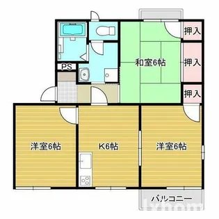 タウニー北春日丘 C棟【2階】の間取り