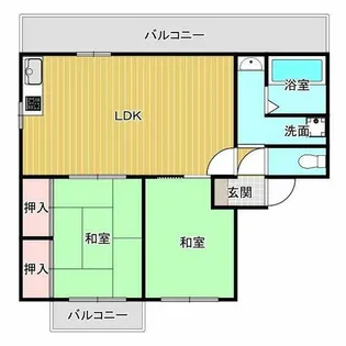 富士ハイツ【1階】の間取り
