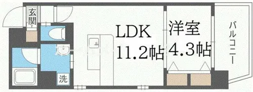 ラクラス江戸堀【14階】の間取り