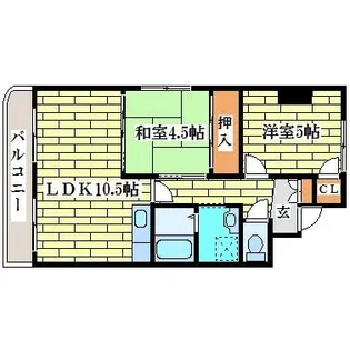 ベルフロント札幌美しが丘【601号室】の間取り