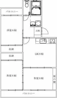 小田コーポ【4階】の間取り