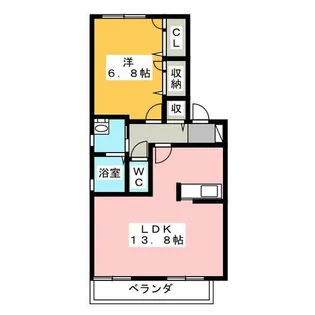 ビューフェリス柏森B【2階】の間取り