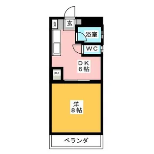 1DKの間取り画像