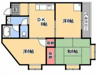 赤井マンション香里【2階】の間取り