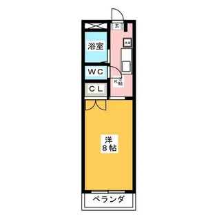 第3ハイツ竹長【5階】の間取り