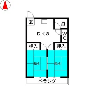 コーポあいおい【1階】の間取り
