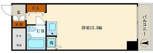 ライオンズマンション難波南第二【3階】の間取り