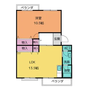 メゾン酒井B【1階】の間取り