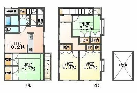 兵庫県神戸市須磨区妙法寺【一戸建】の間取り