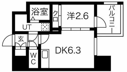 エスグランデ難波グランツ【4階】の間取り