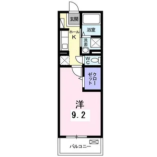 ミーティア【208号室】の間取り