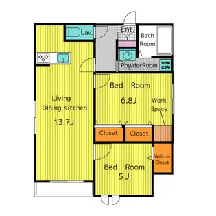 ウィステリアⅢ【2階】の間取り