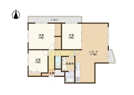 エギュー・ド・ブランシェ【201号室】の間取り