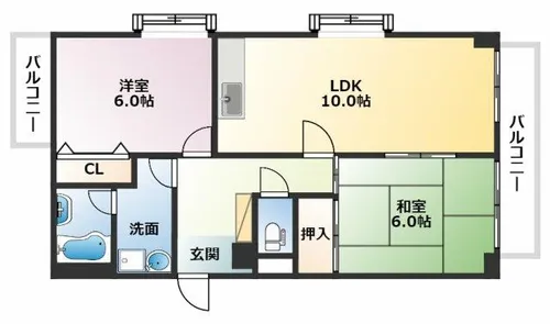 エレガンテ本山【401号室】の間取り