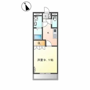 エスフィールドアサマ【2階】の間取り