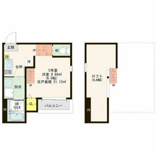 アップザイツ【105号室】の間取り