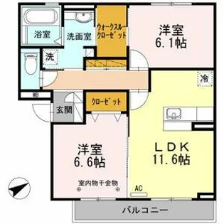 フレシールK【1階】の間取り