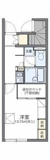 レオパレスフィオーレ【1階】の間取り