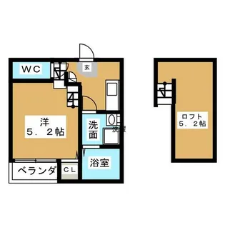 メゾンシュシュ【1階】の間取り