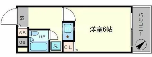 エスリード難波【8階】の間取り