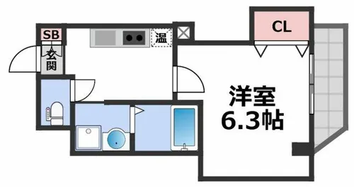 みおつくし京橋【7階】の間取り