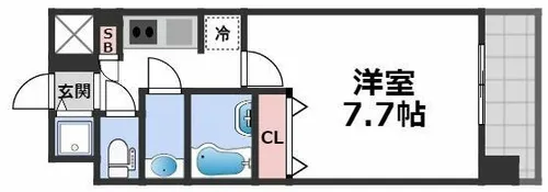 S-RESIDENCE緑橋駅前【12階】の間取り